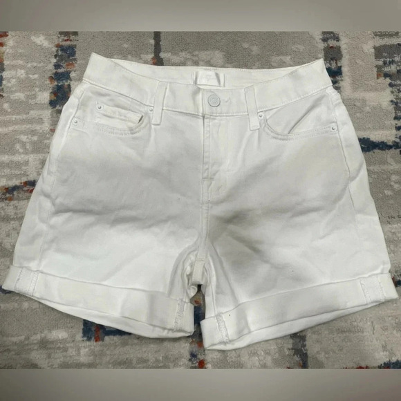 7 FOR ALL MANKIND White Shorts Size 25 - Picture 1 of 6